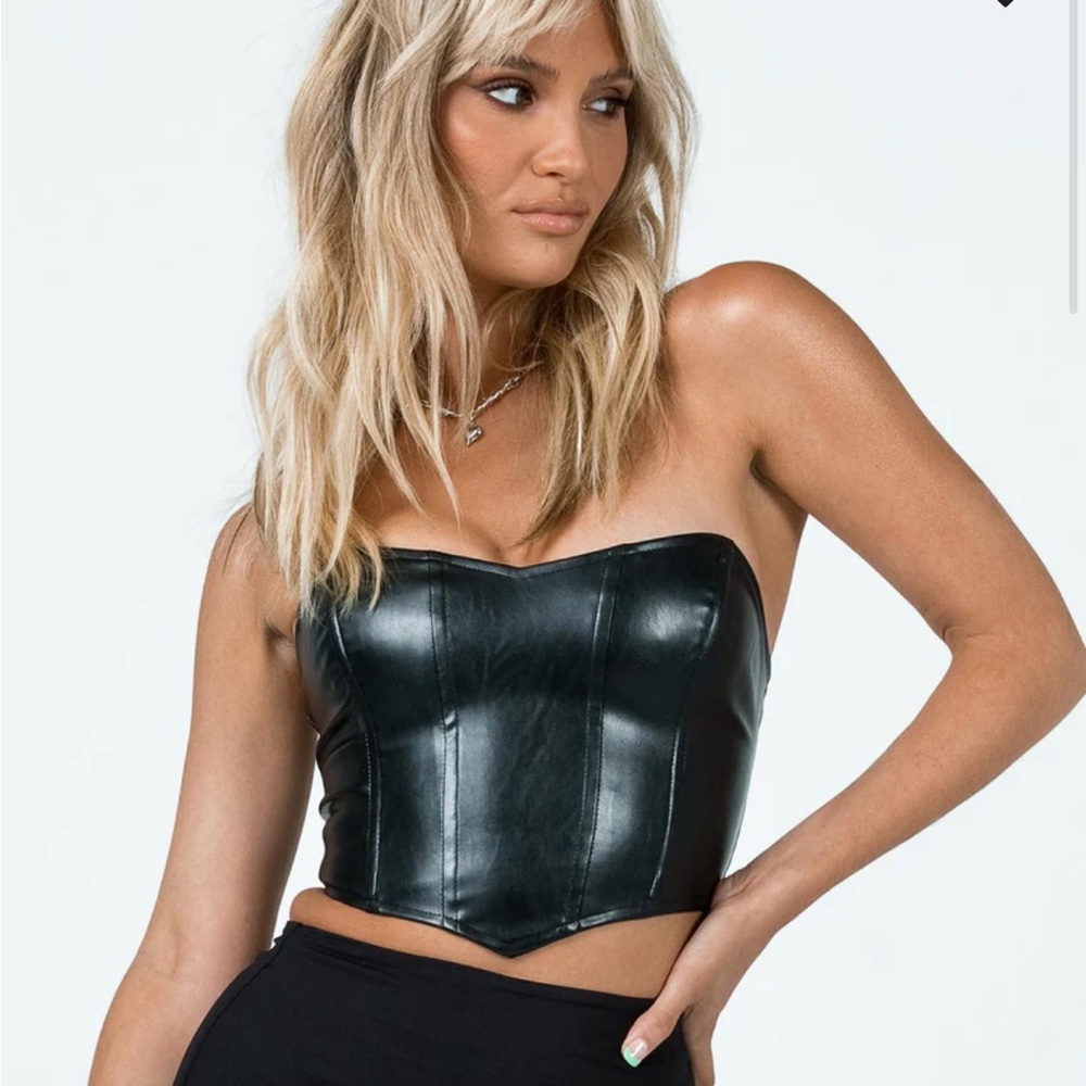 Princess Polly - Jessica PU Bustier - Faux Leather Corset Top